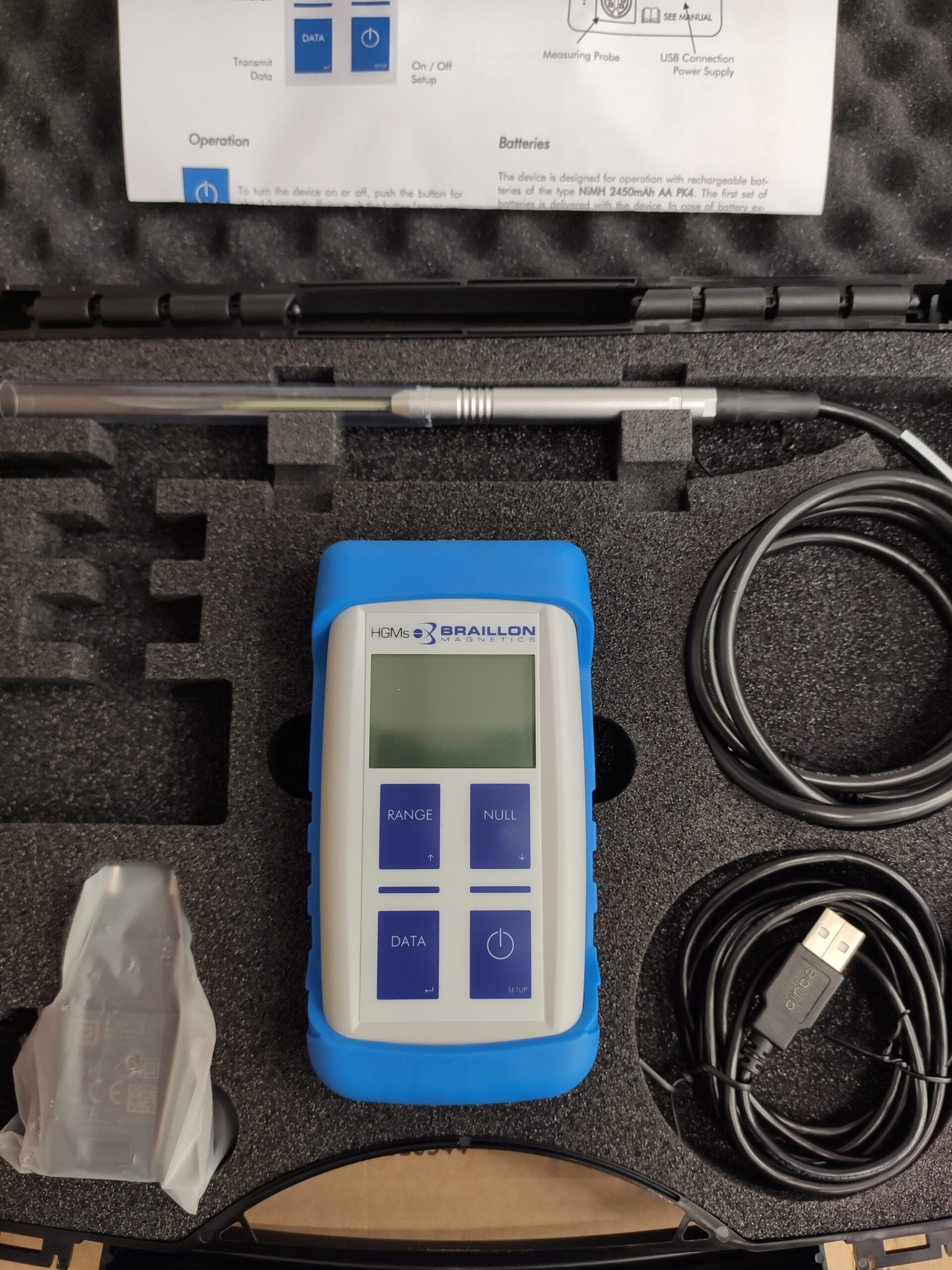 Hand Gauss Meter_Probe_Case